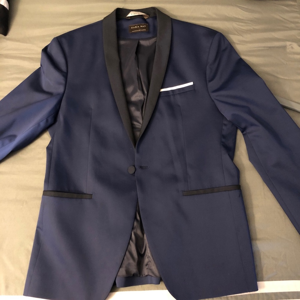 Navy blue blazer, for men